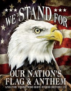 TSN2175.jpg Tin Signs We Stand For Patriotic Metal Sign 16x12.5in