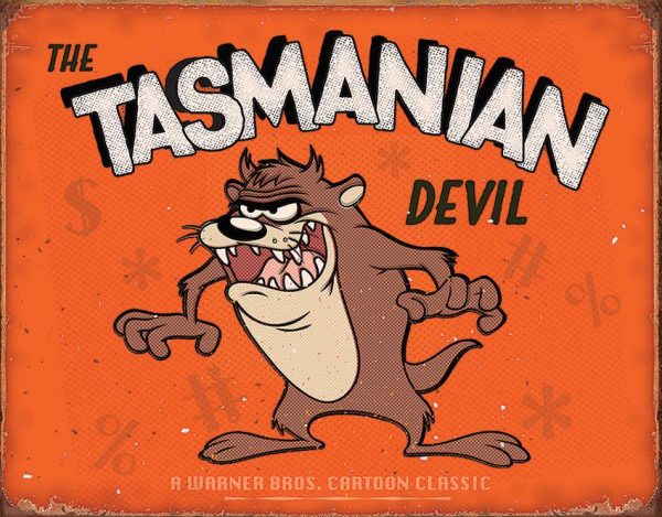 Tin Signs Tasmanian Devil Metal Sign 16x12.5in