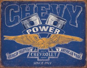 TSN2199.jpg Tin Signs Chevy Power Metal Sign 12.5x16in