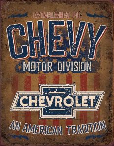 TSN2204.jpg Tin Signs Chevy American Tradition Metal Sign 12.5x16in
