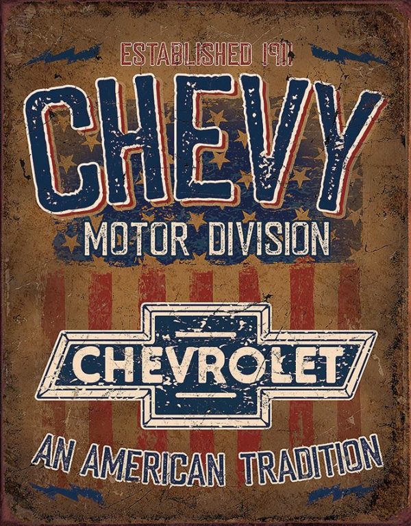 Tin Signs Chevy American Tradition Metal Sign 12.5x16in