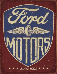 Tin Signs Ford Motors Since 1903 Metal Sign 12.5x16in