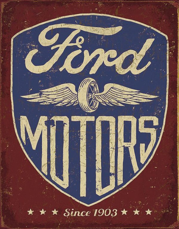Tin Signs Ford Motors Since 1903 Metal Sign 12.5x16in