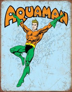 Tin Signs Retro Aquaman Embossed Metal Sign