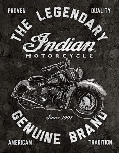 Tin Signs Legendary Indian Motorcycle Vintage Sign