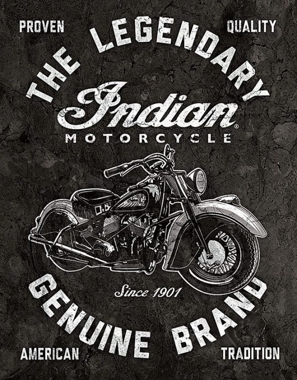 Tin Signs Legendary Indian Motorcycle Vintage Sign