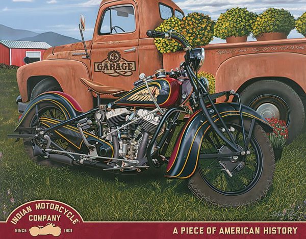 Tin Signs Indian Summer Vintage Motorcycle Sign