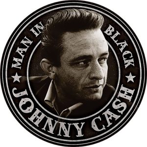 TSN2343.jpg Tin Signs Johnny Cash Man In Black Round Sign