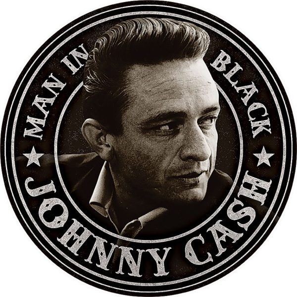 TSN2343.jpg Tin Signs Johnny Cash Man In Black Round Sign