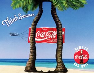 Tin Signs Coke Think Summer Vintage Metal Sign