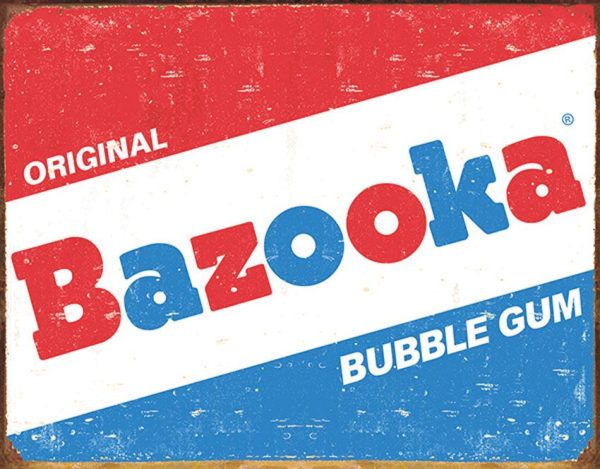 Tin Signs Bazooka Bubble Gum Vintage Tin Sign - 12.5 x 16 inches