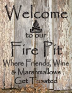 Tin Signs Fire Pit Vintage Tin Sign - 12.5 x 16 inches