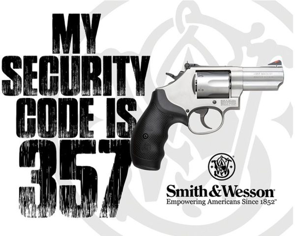 TSN2480.jpg Tin Signs S&W Security Code 357 Vintage Sign
