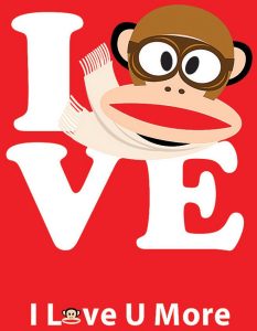 TSN2483.jpg Tin Signs Paul Frank Love Monkey Vintage Sign