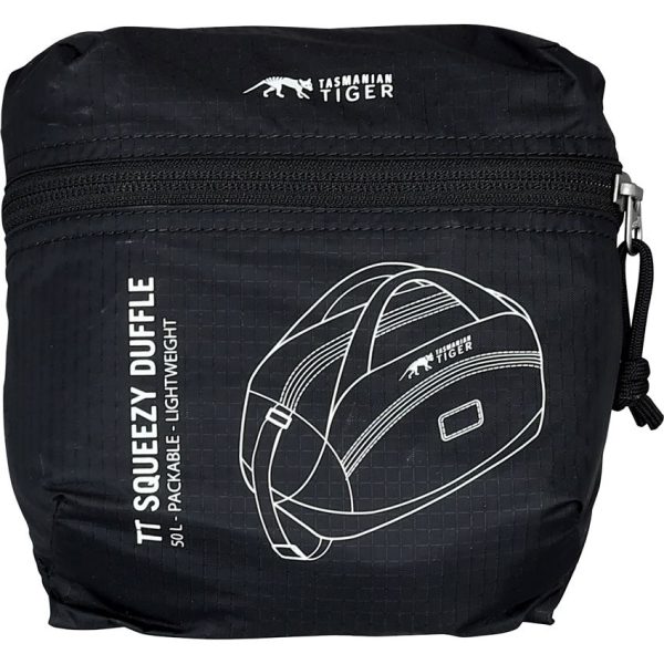 Tasmanian Tiger Squeezy Duffle 50L Black Expandable