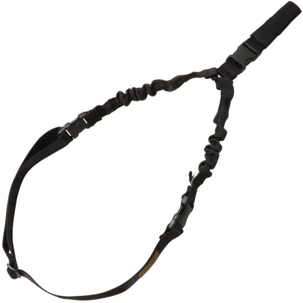Tasmanian Tiger Single Sling Black - Shock Cord Rifle Sling