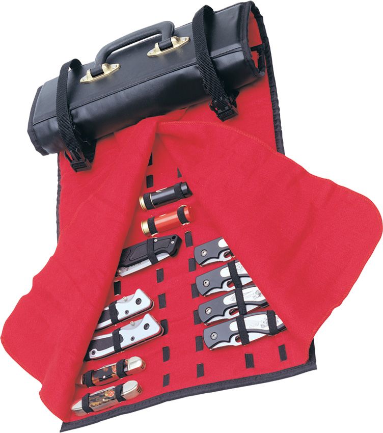 United Cutlery Knife Roll Black PVC 50-60 Capacity with Handle