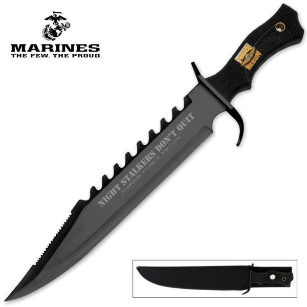 United Cutlery USMC Marine Force Recon 12" Bowie Fixed Blade