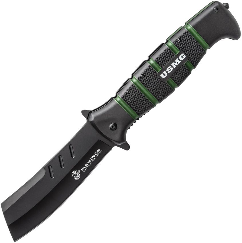 United Cutlery USMC Cleaver Assisted Opening Folding Knife 5.5" Black