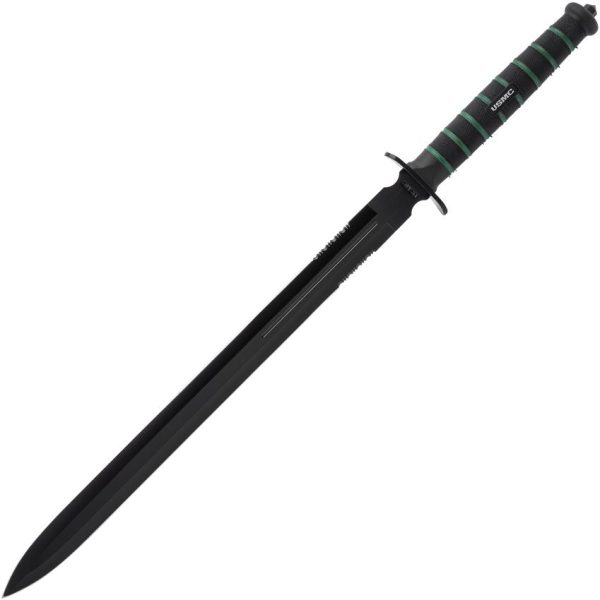 United Cutlery USMC Blackout Fixed Blade Sword AUS-6 Stainless