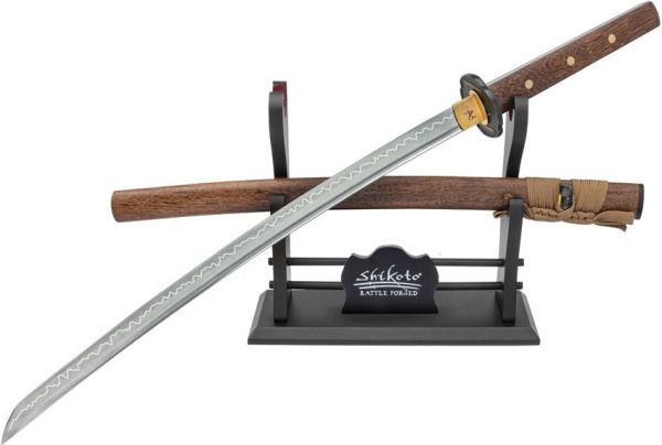 United Cutlery Shikoto Tigerwood Wakizashi T10 Steel Sword