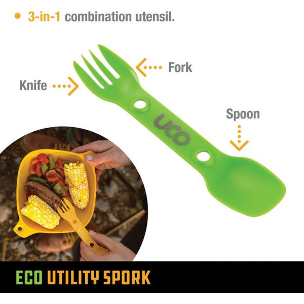 UCO00049_add_01.jpg UCO Eco Utility Spork Two-Pack Green/Lavender