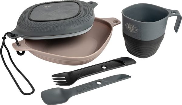 UCO Six Piece Mess Kit Black/Gray Polypropylene