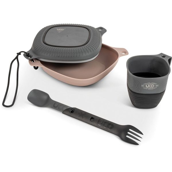 UCO Six Piece Mess Kit Black/Gray Polypropylene