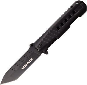USMC Framelock A/O Tanto Black Stainless