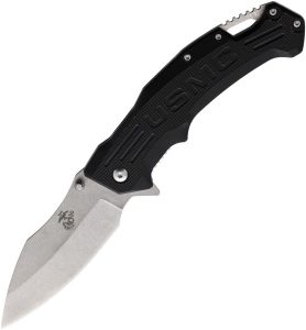 USMC Linerlock A/O Assisted Black Knife