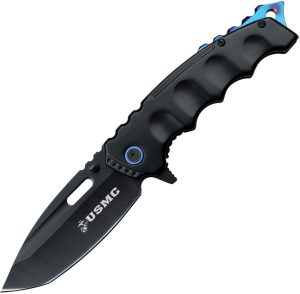 USMC Framelock A/O Tanto Black Knife