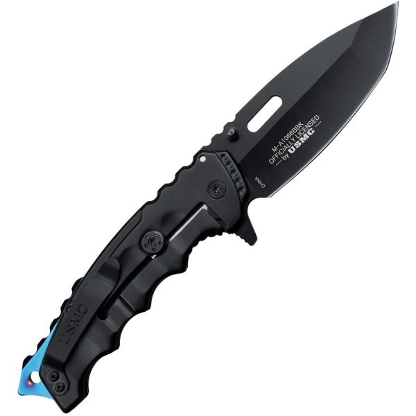 USMC Framelock A/O Tanto Black Knife