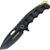 USMA1066GSW.jpg USMC Framelock A/O Black Knife - Gold Hardware
