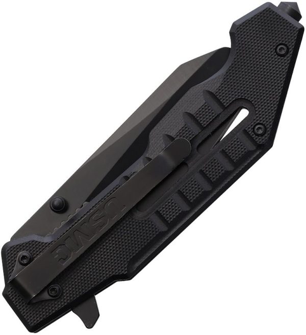 USMC Linerlock A/O Wharncliffe G10 Black