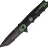 USMC Linerlock A/O Assisted Opening - Green Nylon