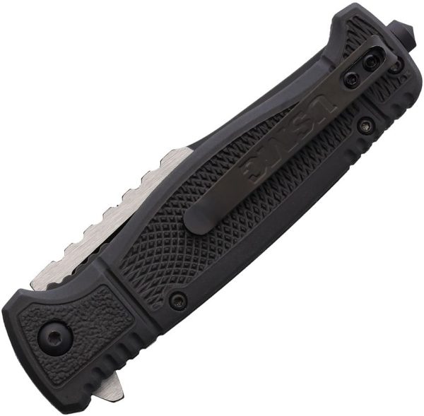 USMC Linerlock A/O Modified Tanto - Black Nylon