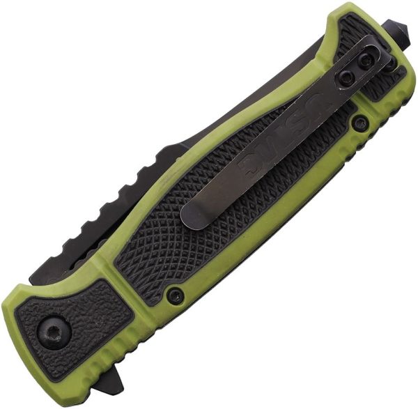 USMA3005GN_add_01.jpg USMC Assisted Opening Folding Knife 3.5" Blade Linerlock Black Green