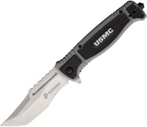 USMA3005GY.jpg USMC Linerlock A/O Modified Tanto - Gray Nylon