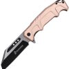 USMC Linerlock A/O Wharncliffe Tan Aluminum