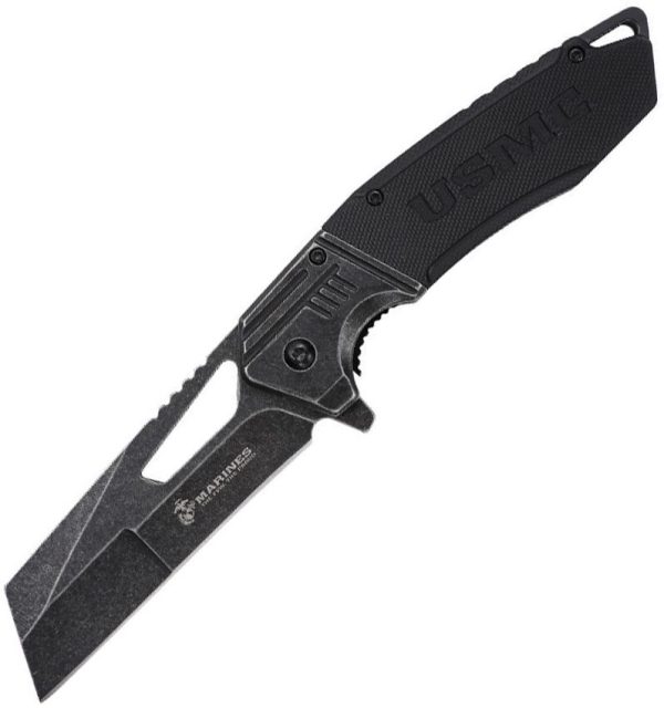 USMC Linerlock A/O Wharncliffe G10 Black