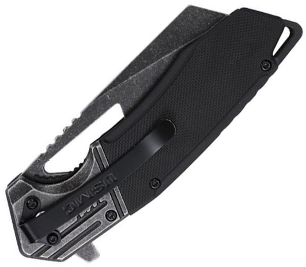 USMC Linerlock A/O Wharncliffe G10 Black