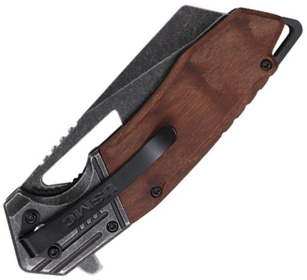 USMA3008BN_add_01.jpg USMC Linerlock A/O Wharncliffe Brown Wood