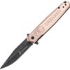 USMC Linerlock A/O Tan Aluminum 3Cr13MoV