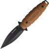 USMC Fixed Blade Tan 4.25" Double Edge Dagger Tactical Knife