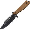USMFIX3004TN.jpg USMC Fixed Blade Tan 5" Black Sawback 3Cr13 Stainless Tactical