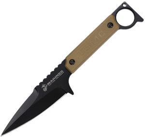 USMFIX3005TN.jpg USMC Fixed Blade Tan Nylon Spear Point Knife