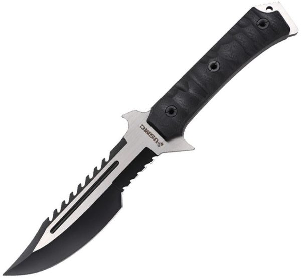USMFIX3006BK.jpg USMC Fixed Blade Black 7" 3Cr13MoV Serrated Tactical Knife