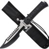 USMFIX3006BK_add_01.jpg USMC Fixed Blade Black 7" 3Cr13MoV Serrated Tactical Knife