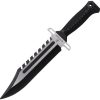 USMC Bowie Black 10.38" Fixed Blade Knife Sawback 3Cr13MoV
