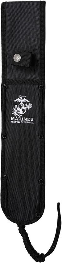 USMC Bowie Black 10.38" Fixed Blade Knife Sawback 3Cr13MoV